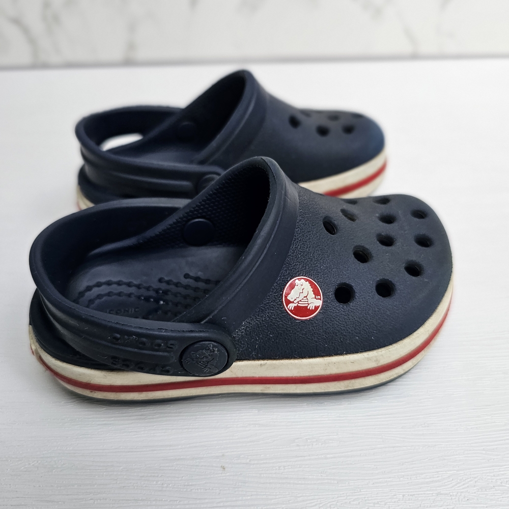 CROCS Kids Navy and Red Clogs